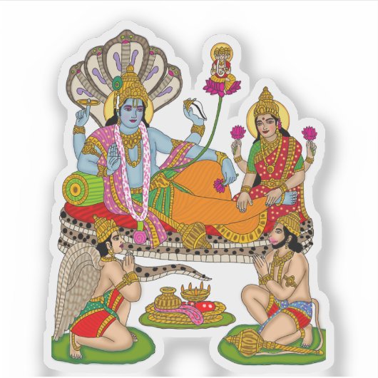 Lakshmi Narayan Sticker (Voorkant)
