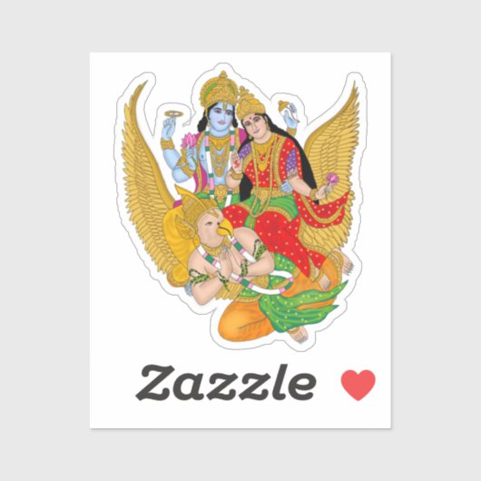 Lakshmi Narayan Sticker – Divine Spiritual Sticker (Vel)