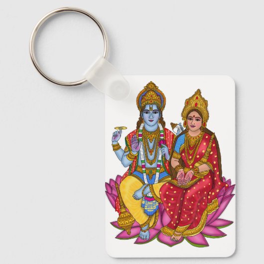 Lakshmi Narayan Sticker Sleutelhanger (Voorkant)
