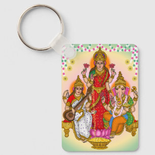 Lakshmi Saraswati Ganesha Sleutelhanger