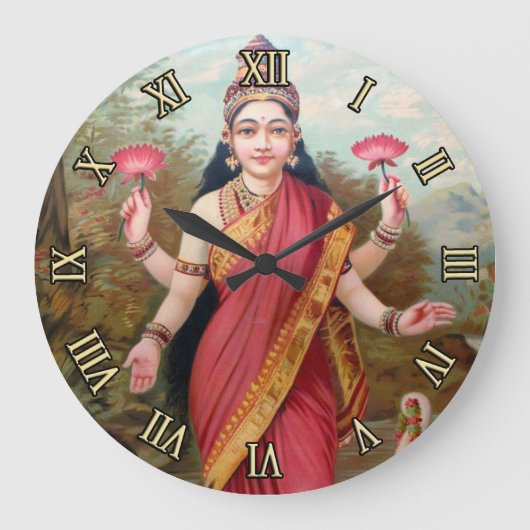Lakshmi-wandklok Grote Klok (Voorkant)