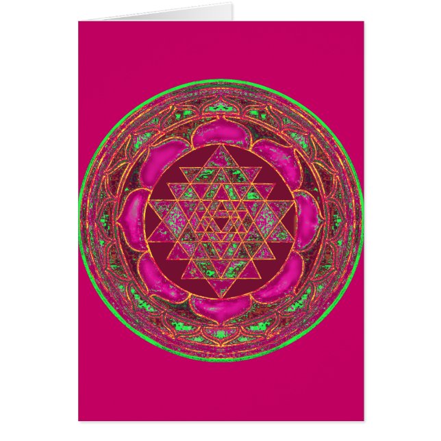 Lakshmi Yantra Good Fortune Card (Voorkant)