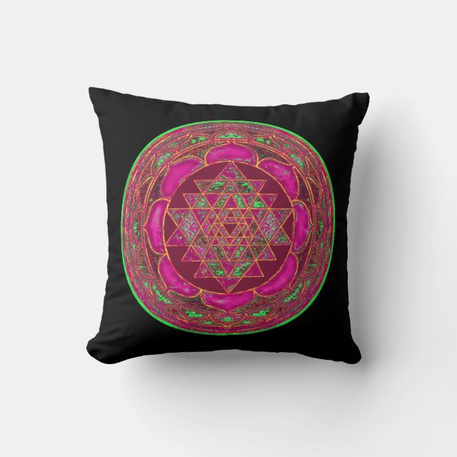 Lakshmi Yantra Mandala Pillow Kussen (Voorkant)