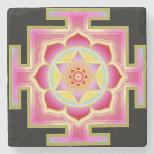 Lakshmi yantra stone onderzetter (Voorkant)