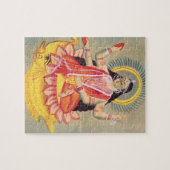 Laksmi, op een troon van lotusbladeren, c.1890 legpuzzel (Horizontaal)