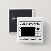 Lakwel - knop vierkante button 5,1 cm (Voorkant /achterkant)