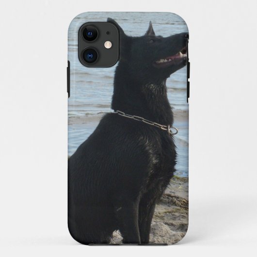 Lakzwart Duitse Herdershond Case-Mate iPhone Case (Achterkant)