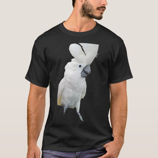 Lala de Cockato maakt een zwart shirt op (Voorkant)