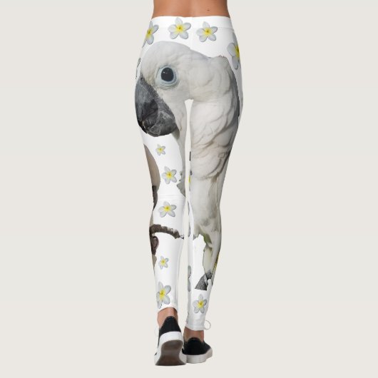 Lala De Kaketoe Drie Poses en Plumerias Leggings (Achterkant)