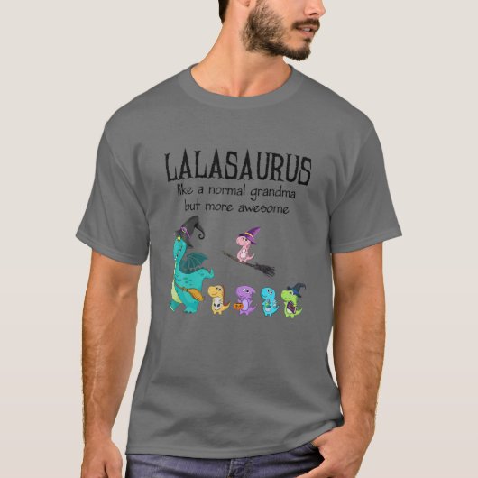 Lala Saurus als een normale grootmoeder - Dinosaur T-shirt (Voorkant)
