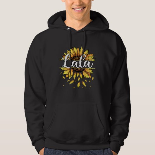 Lala With Yellow Sunflower Floral Graphic Mothers  Hoodie (Voorkant)
