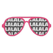 LALALA, grappige karaoke feestschoppen zonnebrille Aviator Zonnebril (Voorkant)