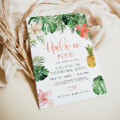 LALANI Beach Roze Hibiscus Luau Hula 1e verjaardag Kaart