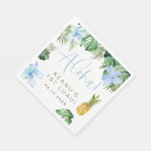 LALANI Tropical Blue Hibiscus Luau 1e verjaardag Servet (Hoek)
