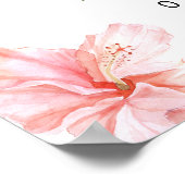 LALANI Tropisch Roze Hibiscus Luau 1ste verjaardag Poster (Hoek)
