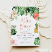 LALANI Tropisch Roze Hibiscus Luau Baby shower Kaart