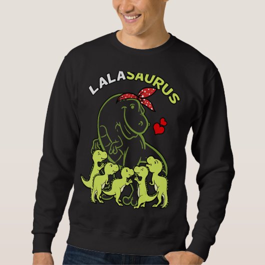 Lalasaurus Lala 5 Kinder Dinosaur Moederdag Trui (Voorkant)