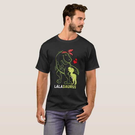 Lalasaurus Lala Tyrannosaurus Dinosaur Baby Moeder T-shirt (Voorkant volledig)