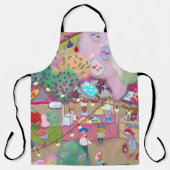 LALATOWN All-Over Print Apron Schort (Voorkant)