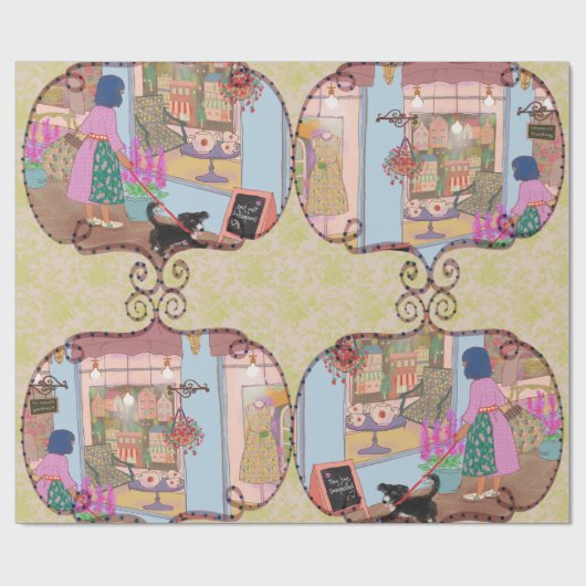 LALATOWN Shopping Day Wrapping Paper 4 Cadeaupapier (Vlak)