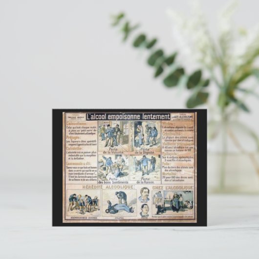 L'Alcool Voila l'Ennemi #2 Briefkaart (Staand voorkant)