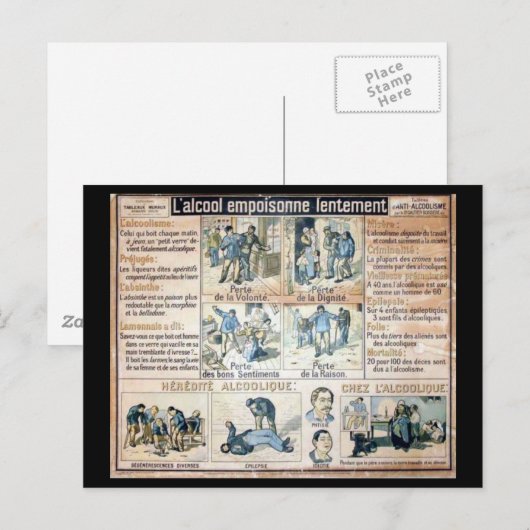 L'Alcool Voila l'Ennemi #2 Briefkaart (Voorkant / Achterkant)