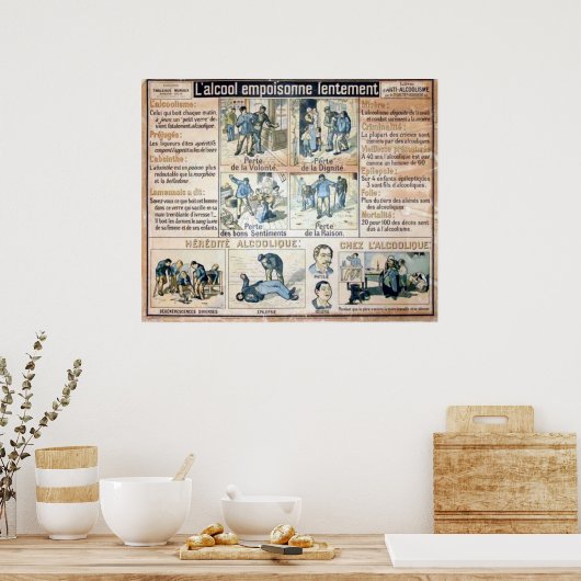L'Alcool Voila l'Ennemi #2 Poster (Keuken)