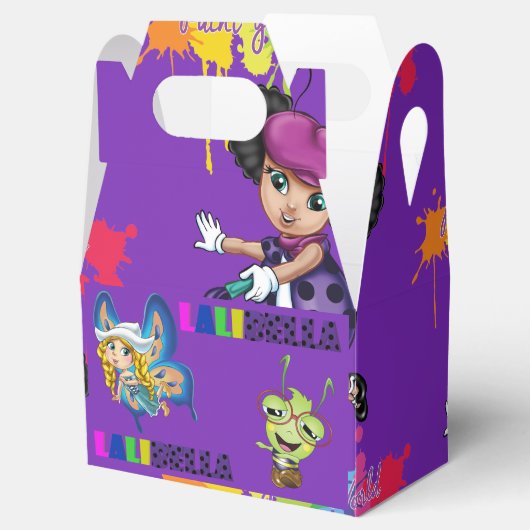 LaliBella "Schilder uw wereld" Favor Box Bedankdoosjes (Geopend)