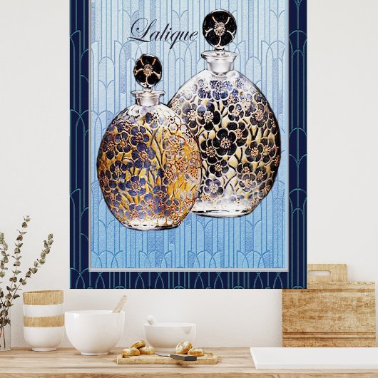 Lalique parfume-flessen poster (Keuken)