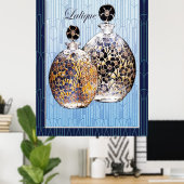 Lalique parfume-flessen poster (Thuiskantoor)
