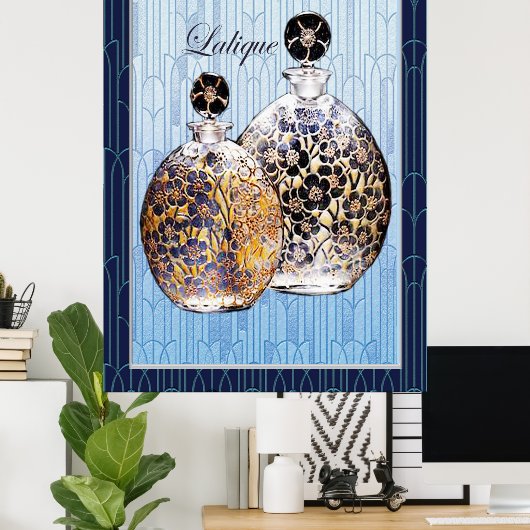 Lalique parfume-flessen poster (Thuiskantoor)