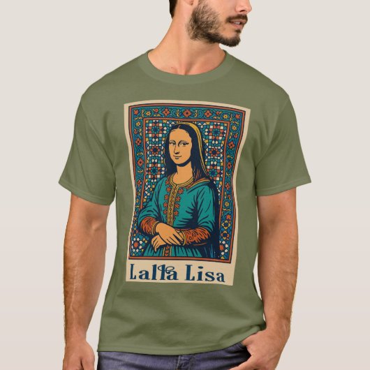 Lalla Lisa – Mona Lisa met Marokkaanse mozaïekkuns T-shirt (Voorkant)