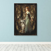 "LaLoba" gewikkeld canvas print (Insitu (Houten vloer))