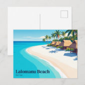 Lalomanu Beach Samoa Briefkaart (Voorkant / Achterkant)