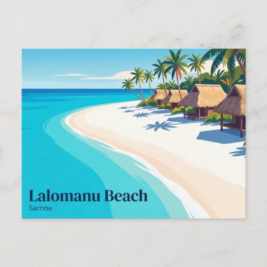 Lalomanu Beach Samoa Briefkaart (Voorkant)