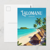 Lalomanu Beach Samoa Briefkaart (Voorkant / Achterkant)