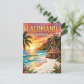 Lalomanu-strand Samoa Briefkaart (Staand voorkant)