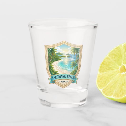 Lalomanu-strand Samoa Shot Glas (Voorkant)