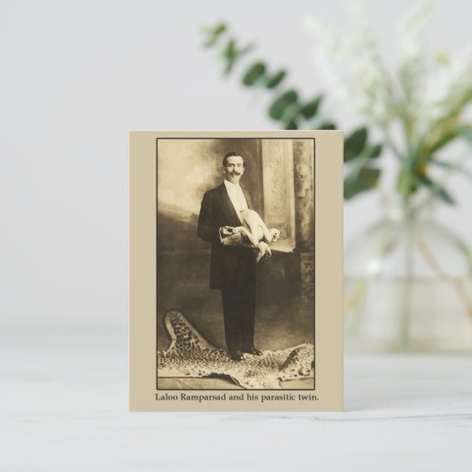 Laloo, de Happy Hindoo met een parasitische twein Briefkaart (Staand voorkant)
