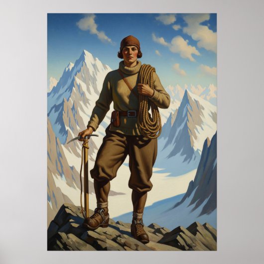 L'ALPINISTE (De bergbeklimmer) Poster (Voorkant)