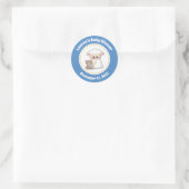 Lam Baby shower Favor Stickers Blue Boy (Tas)