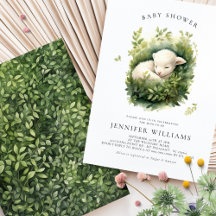 LAM Baby shower Genderneutrale Uitnodigingen