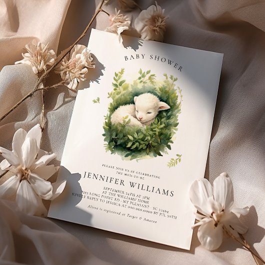 LAM Baby shower Genderneutrale Uitnodigingen