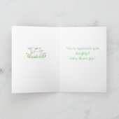 Lam Baby shower Gift Dank u Bedankkaart (Binnen)