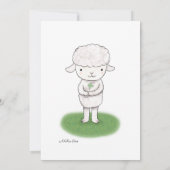 Lam Baby shower Uitnodiging Schattige Lam Christel (Achterkant)