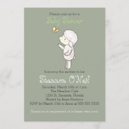 Lam Baby shower Uitnodiging Schattige Lam Christel