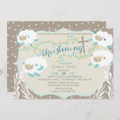 Lam doop uitnodiging (Voorkant / Achterkant)