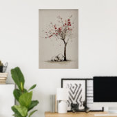 Lam een ontluikende boom afdrukbare kunst, minimal poster (Thuiskantoor)