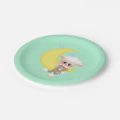 Lam en Crescent Moon Baby shower Papieren Bordje (Gekanteld)