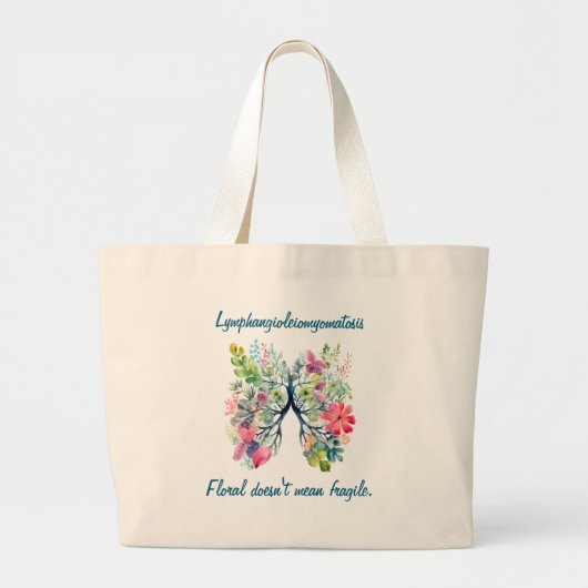 LAM Floral Doesn't Mean Fragile Tote Bag (Voorkant)